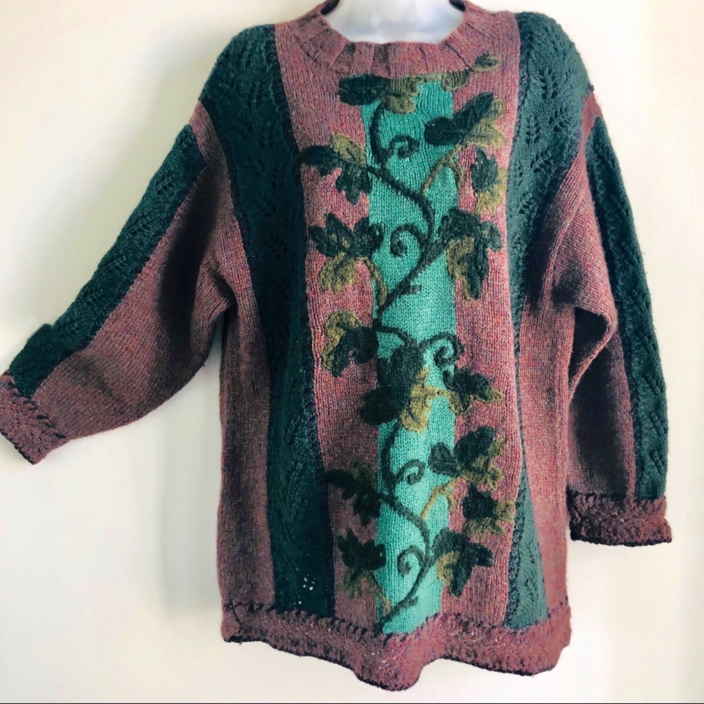 EXPRESS Tricot Handknitted Wool Sweater Medium
